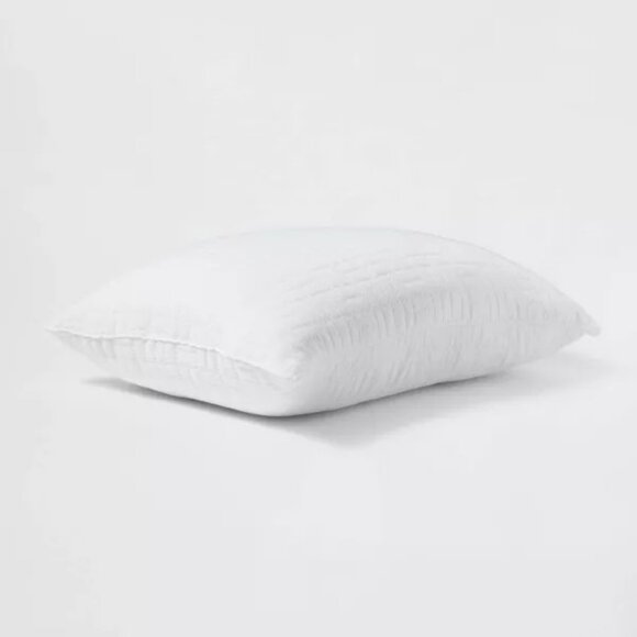 Room Essentials Standard/Queen Medium 2pk Plush Knit Bed Pillows- White - Picture 4 of 5